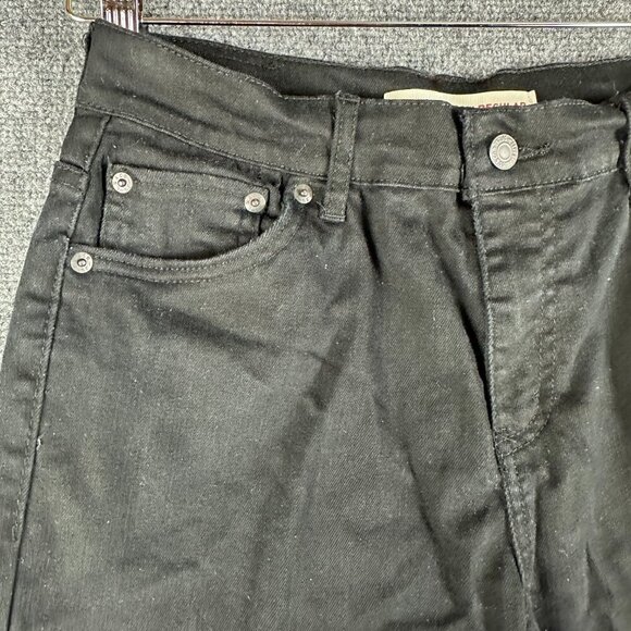 Levis 502 Jeans Boys 20 Regular Taper Black Cotton Stretch Pockets - Picture 2 of 6